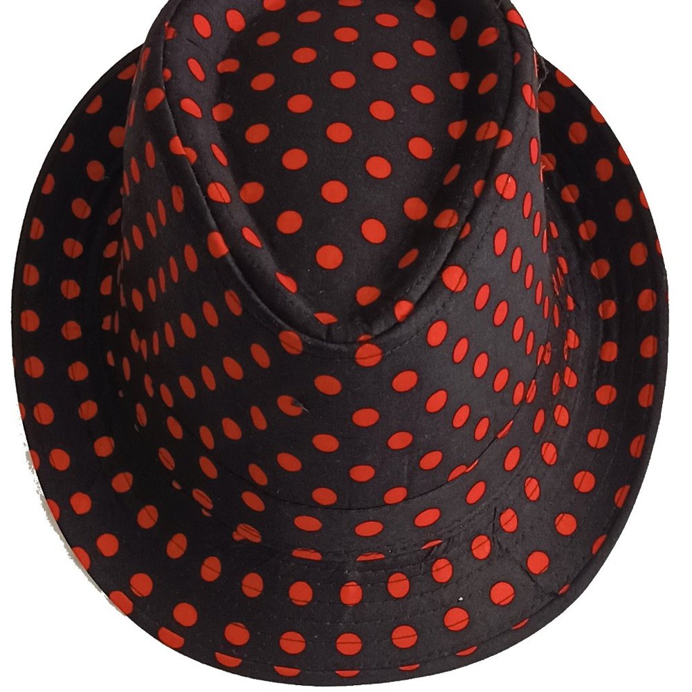 Black Polka Dot Fedora